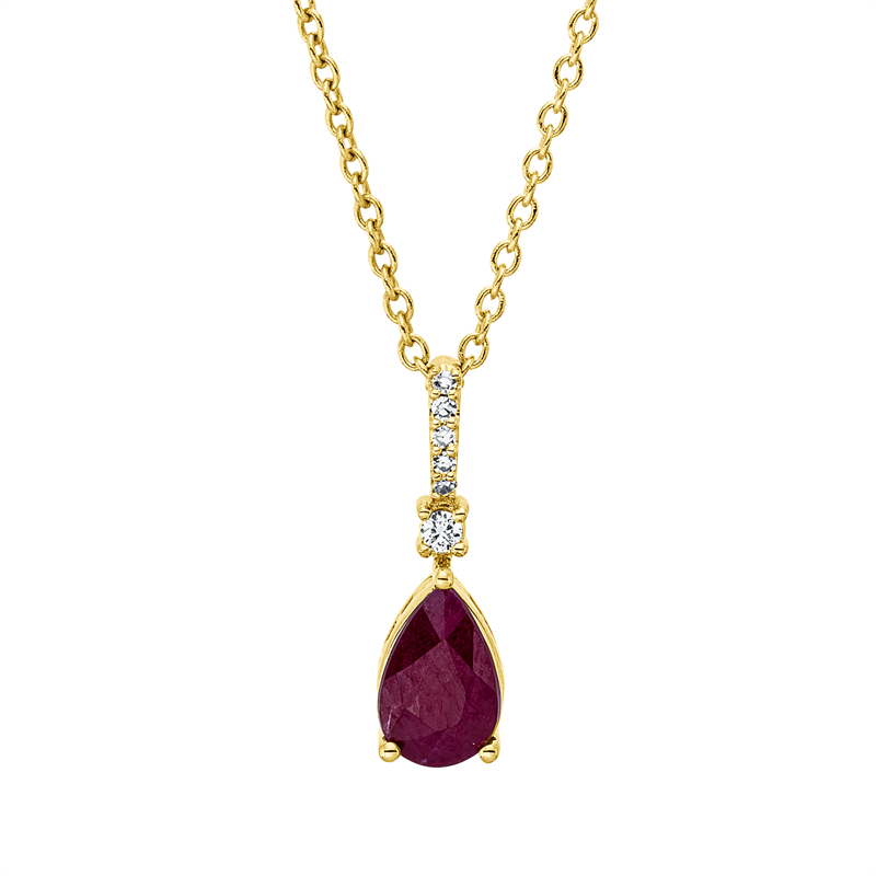 Farbstein Classic Collier Weißgold 18kt 0,03ct