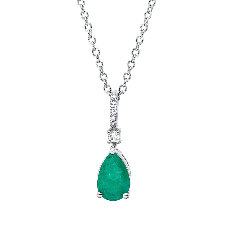 Farbstein Classic Collier Weißgold 18kt 0,03ct