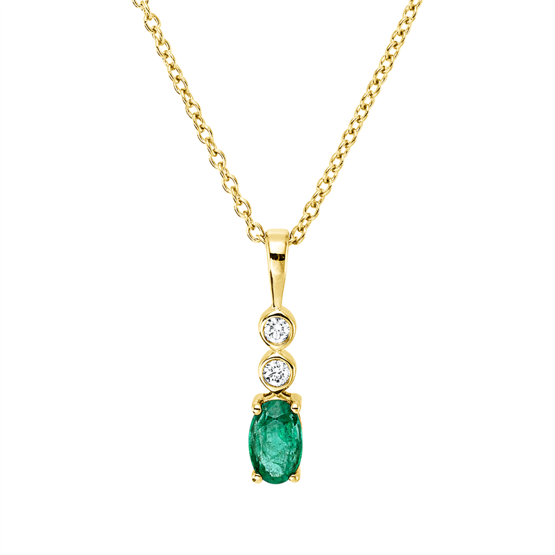 Farbstein Classic Collier Gelbgold 18kt 0,03ct