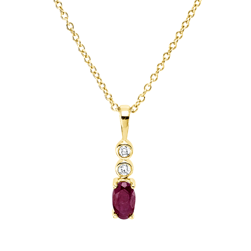Farbstein Classic Collier Gelbgold 18kt 0,03ct
