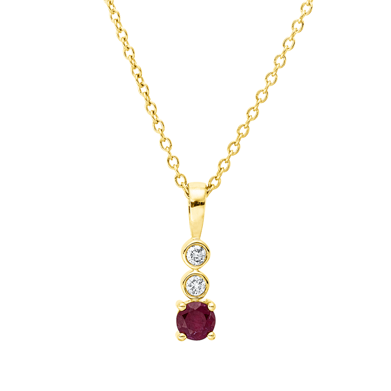 Farbstein Classic Collier Gelbgold 18kt 0,03ct