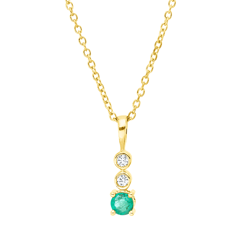 Farbstein Classic Collier Gelbgold 18kt 0,03ct