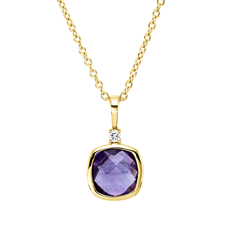 Farbstein Fashion Collier Gelbgold 18kt 0,02ct