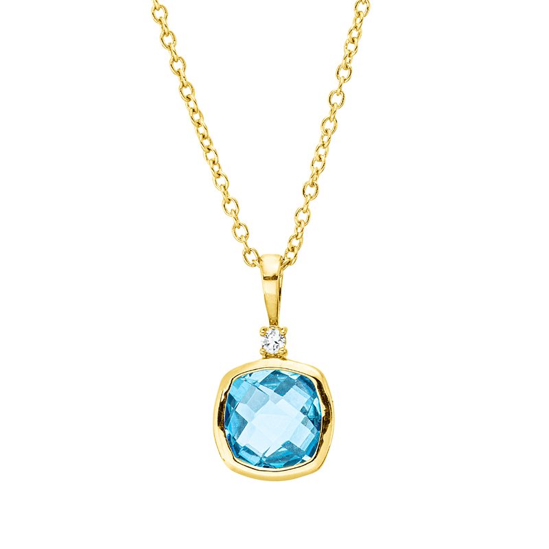 Farbstein Fashion Collier Gelbgold 18kt 0,02ct