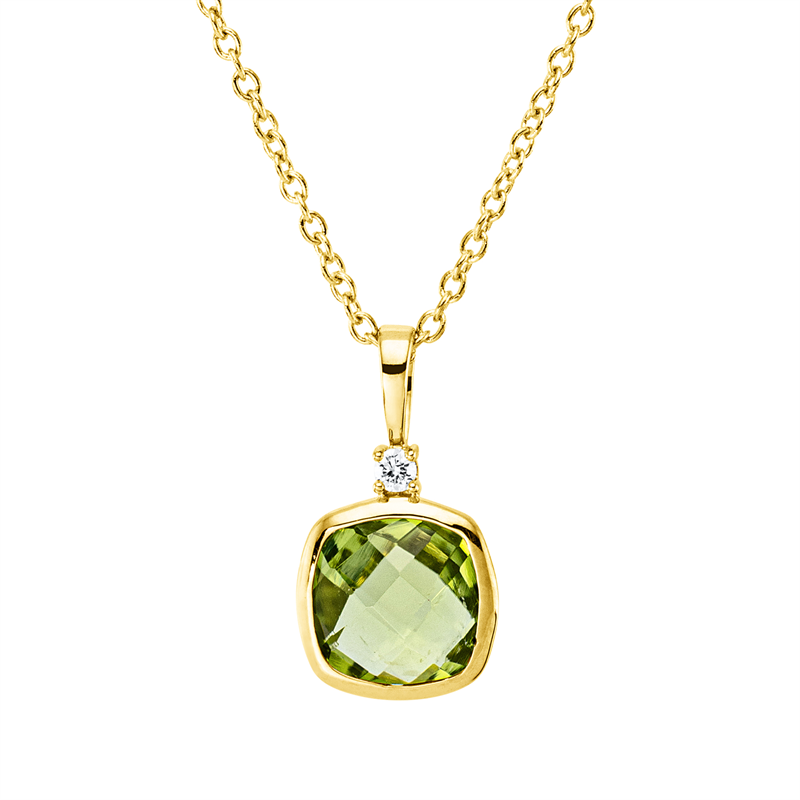 Farbstein Fashion Collier Gelbgold 18kt 0,02ct