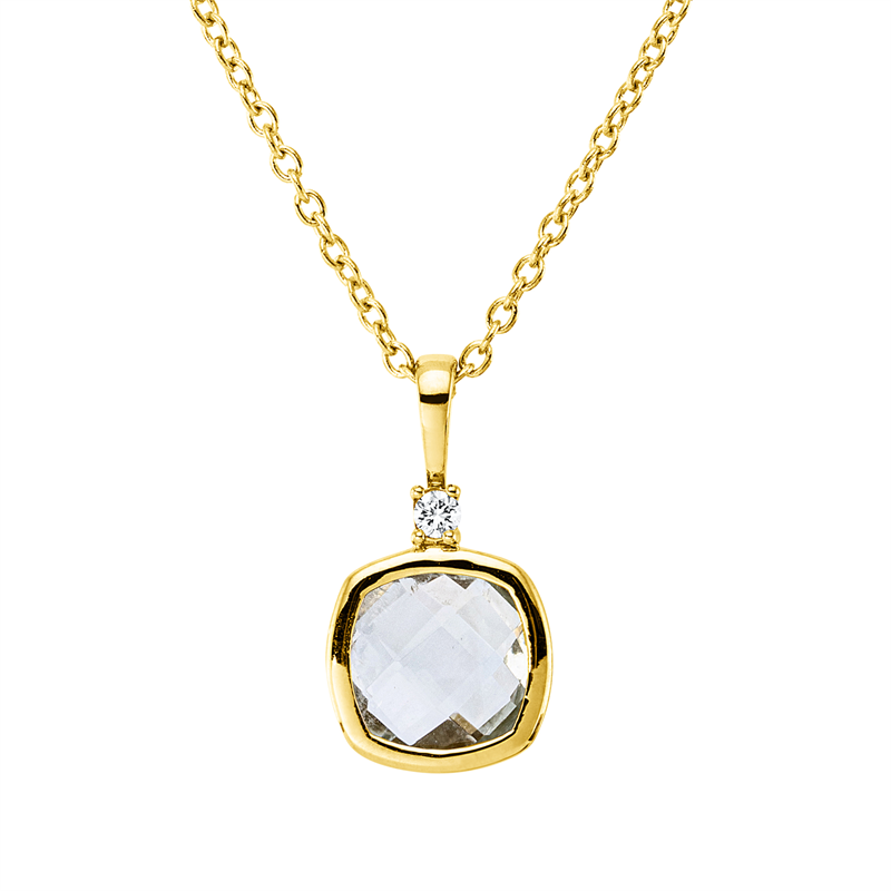 Farbstein Fashion Collier Gelbgold 18kt 0,02ct