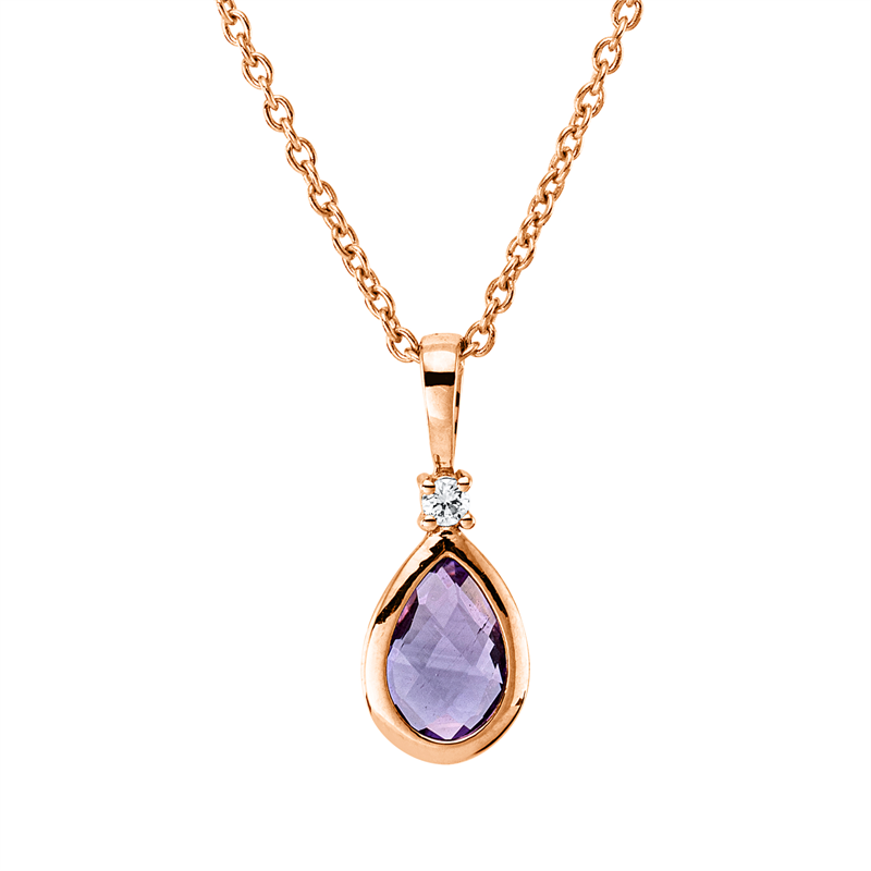 Farbstein Fashion Collier Rotgold 18kt 0,02ct