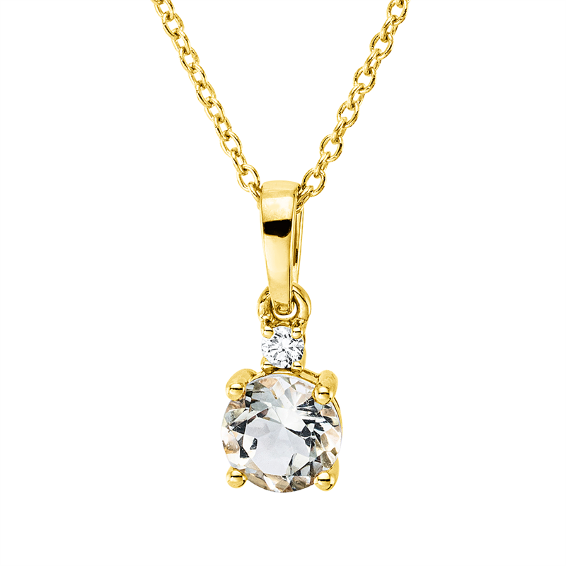 Farbstein Fashion Collier Gelbgold 18kt 0,03ct