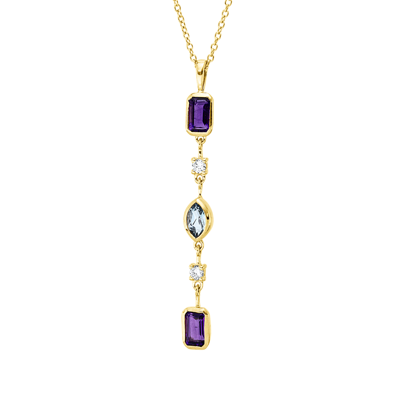 Farbstein Fashion Collier Gelbgold 18kt 0,07ct
