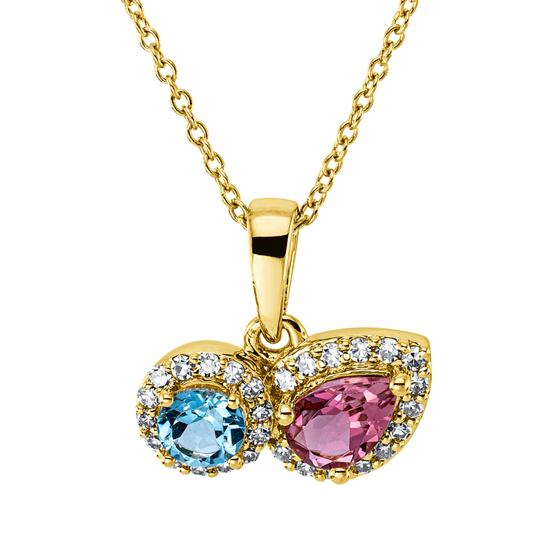 Farbstein Classic Collier Gelbgold 18kt 0,15ct
