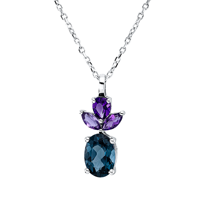 Farbstein Fashion Collier Weißgold 18kt