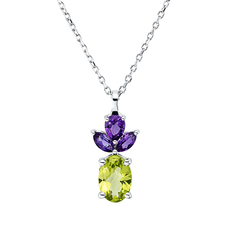 Farbstein Fashion Collier Weißgold 18kt