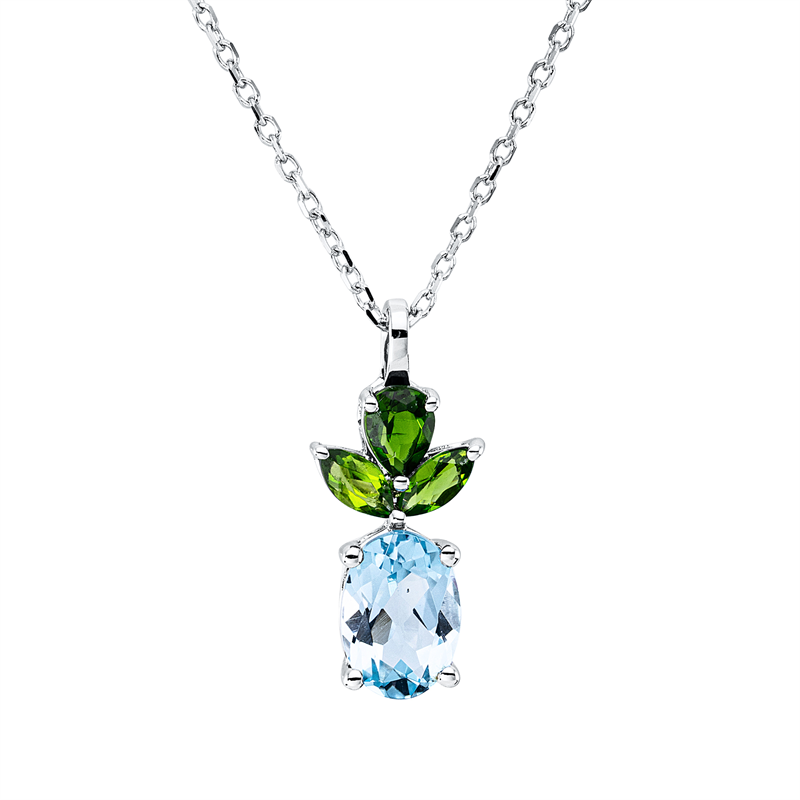 Farbstein Fashion Collier Weißgold 18kt