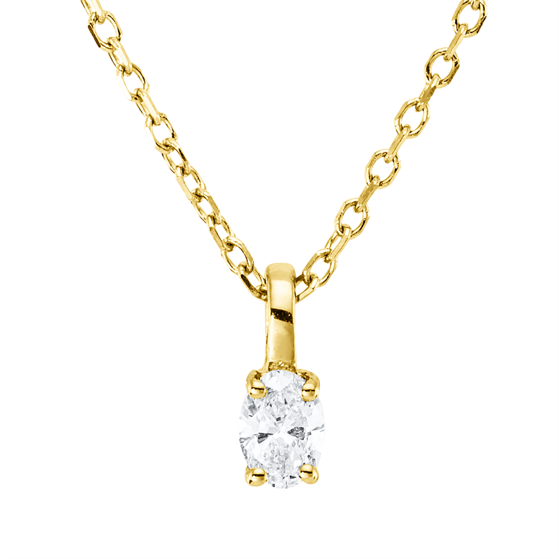 Solitaire Collier Weißgold 18kt 0,12ct