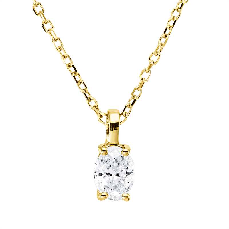 Solitaire Collier Gelbgold 18kt 0,26ct