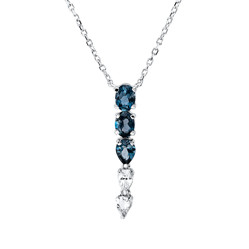 Farbstein Fashion Collier Weißgold 18kt