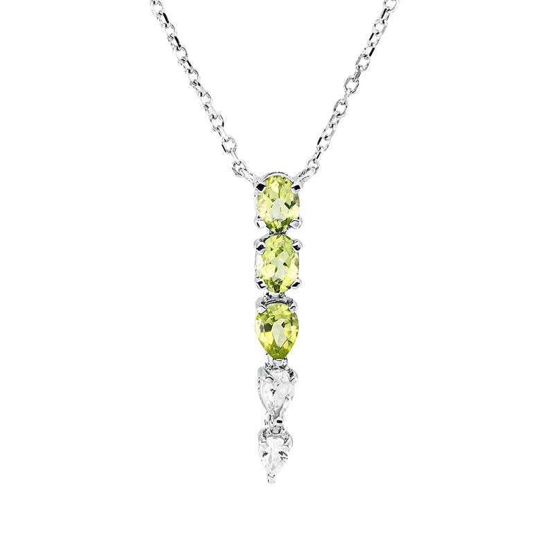 Farbstein Fashion Collier Weißgold 18kt