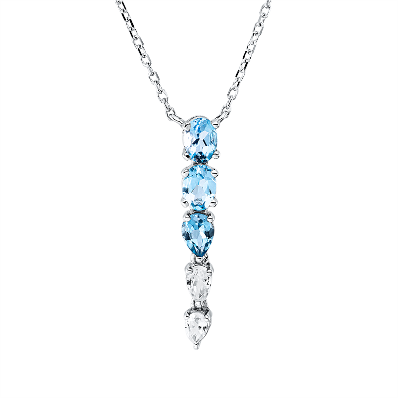 Farbstein Fashion Collier Weißgold 18kt