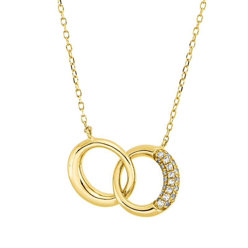 Modern Woman Collier Gelbgold 18kt 0,05ct