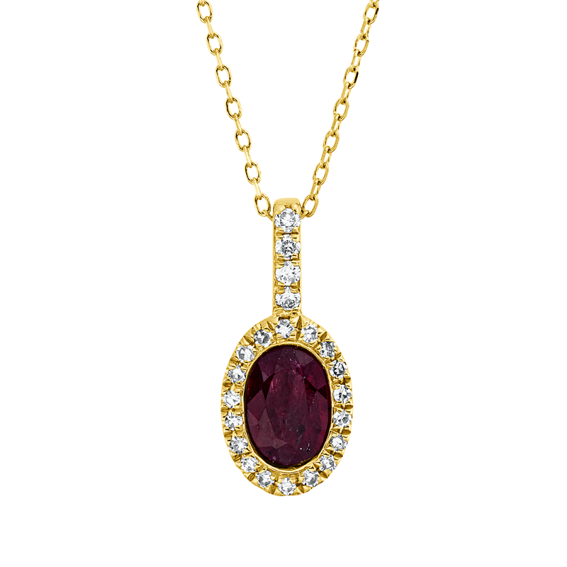 Farbstein Classic Collier Gelbgold 18kt 0,08ct