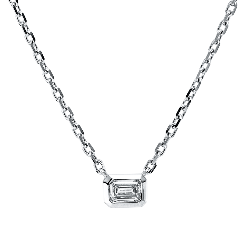 Solitaire Collier Weißgold 14kt 0,23ct