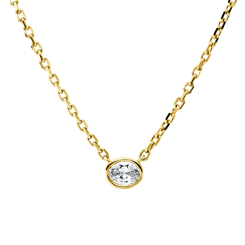 Solitaire Collier Weißgold 14kt 0,21ct