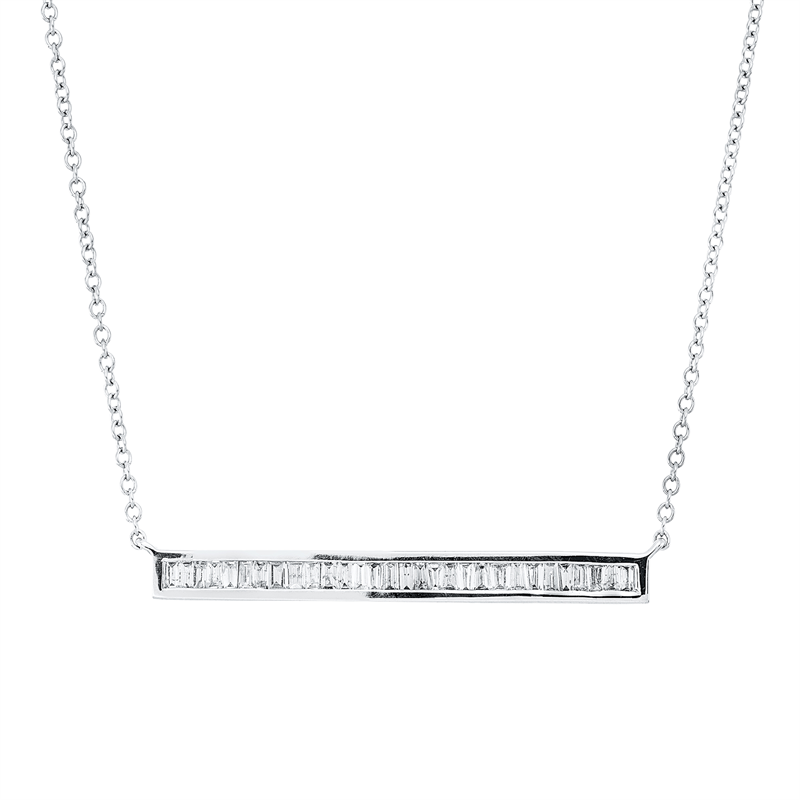 Baguette Collier Weißgold 18kt 0,29ct