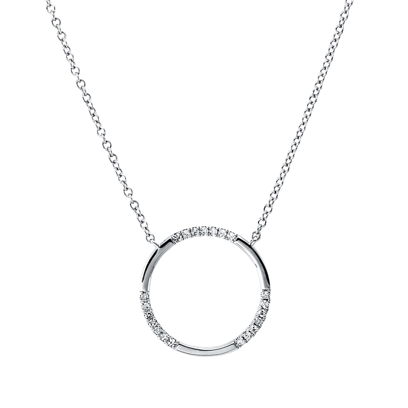 Modern Woman Collier Weißgold 18kt 0,07ct