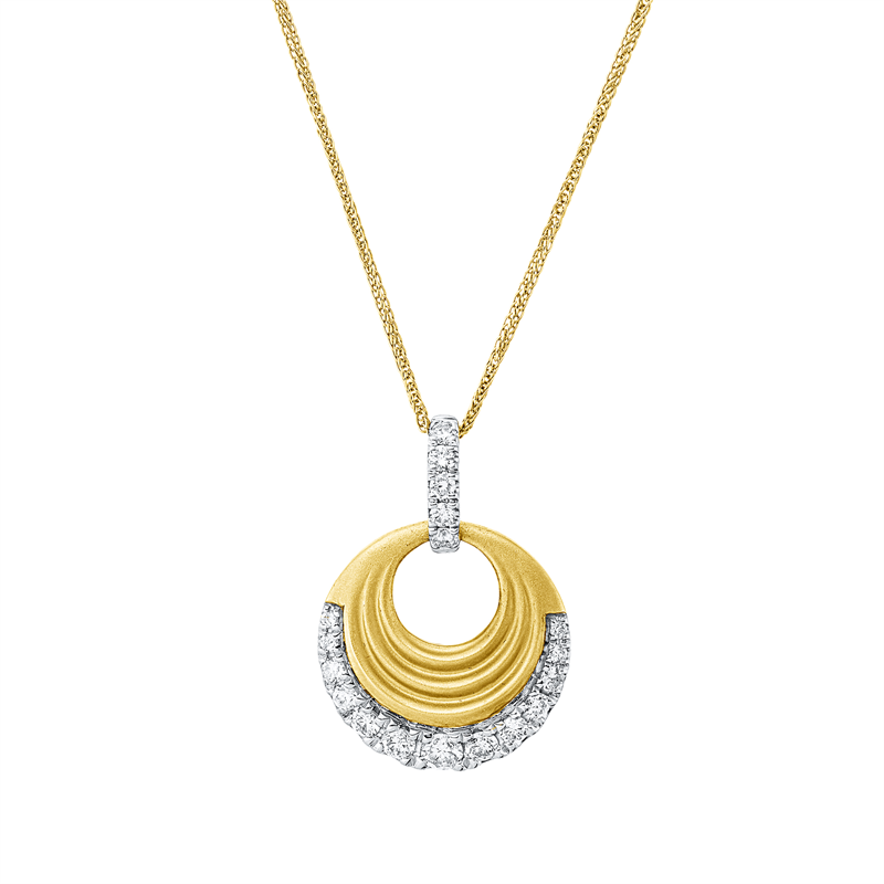Modern Woman Collier Gelbgold / Weißgold 14kt 0,33ct