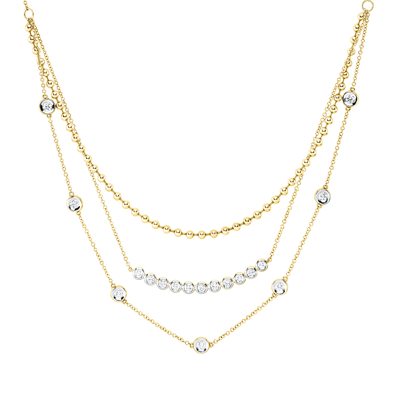 Modern Woman Collier Gelbgold / Weißgold 14kt 1,03ct