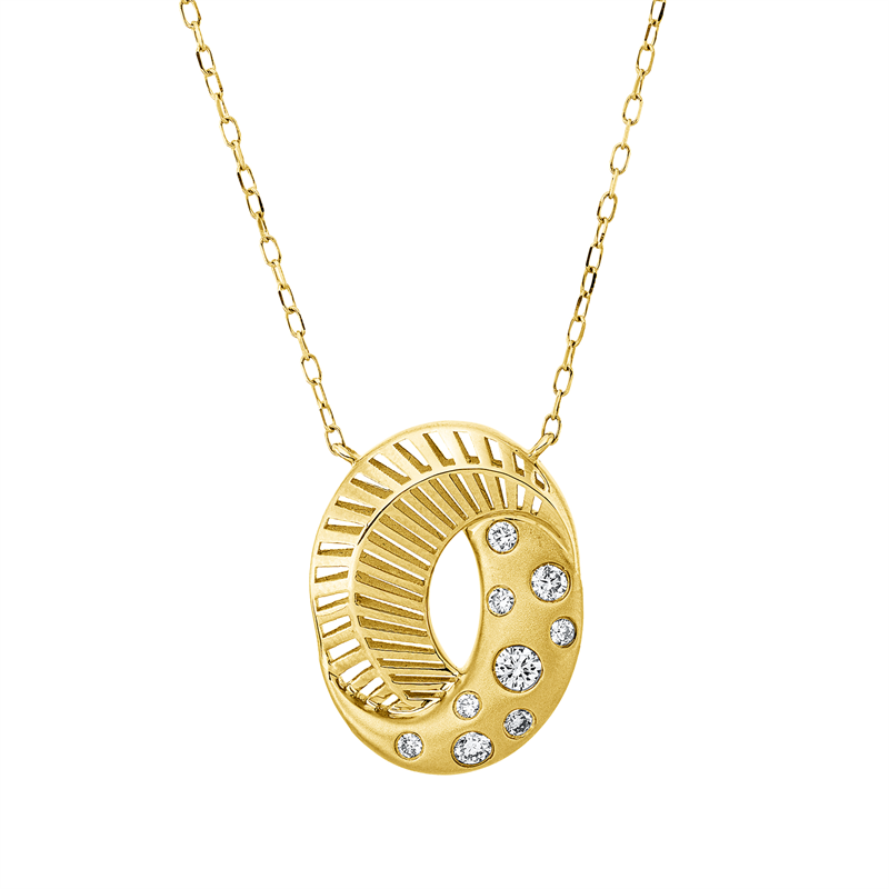 Modern Woman Collier Gelbgold 14kt 0,22ct