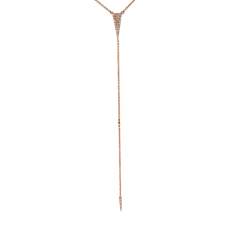 Mehrfachsteinbesatz Collier Rotgold 18kt 0,18ct
