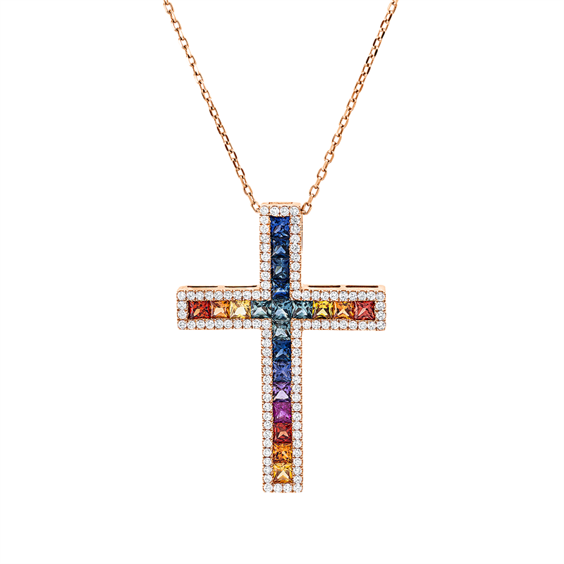 Farbstein Classic Collier Rotgold 18kt 0,58ct