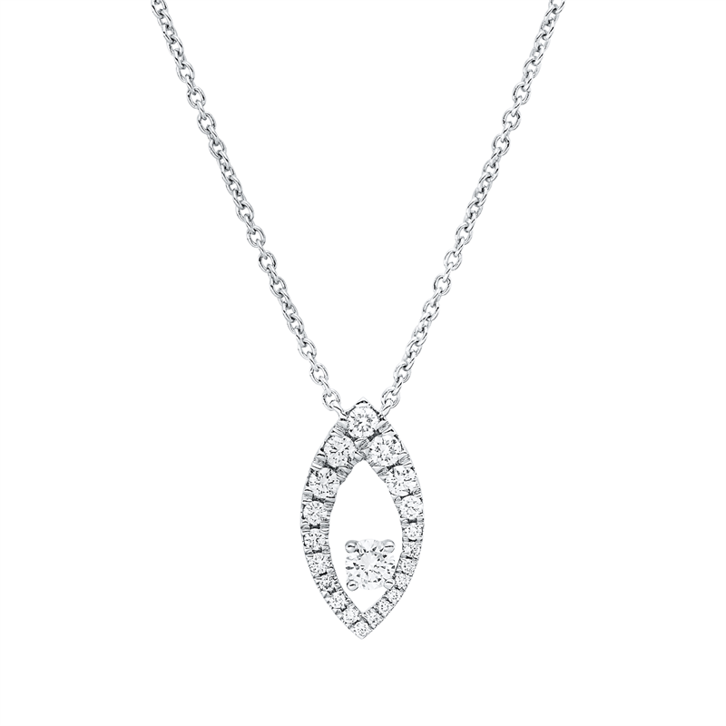 Modern Woman Collier Weißgold 18kt 0,36ct