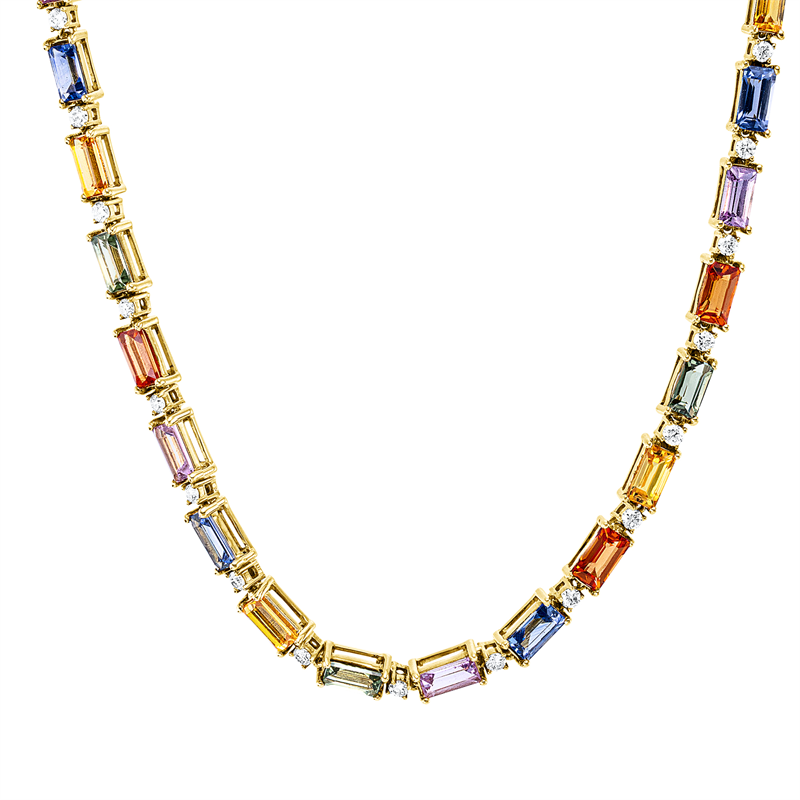 Farbstein Classic Collier Gelbgold 18kt 0,39ct