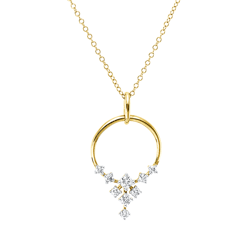 Modern Woman Collier Gelbgold / Weißgold 18kt 0,27ct