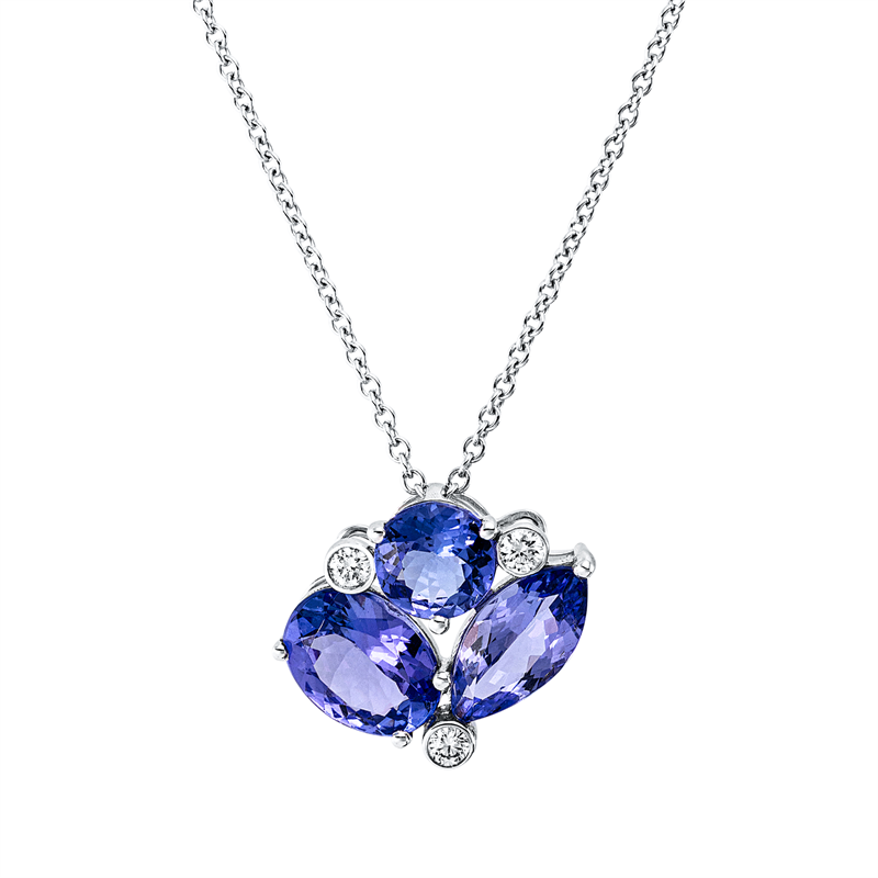 Farbstein Classic Collier Weißgold 18kt 0,09ct