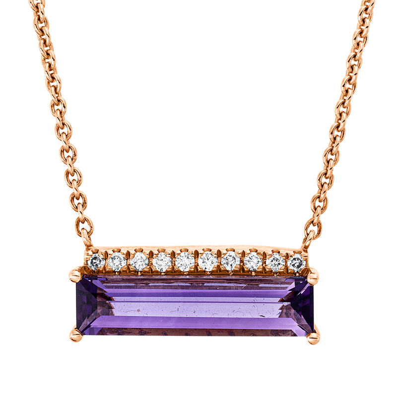 Farbstein Fashion Collier Rotgold 14kt 0,1ct