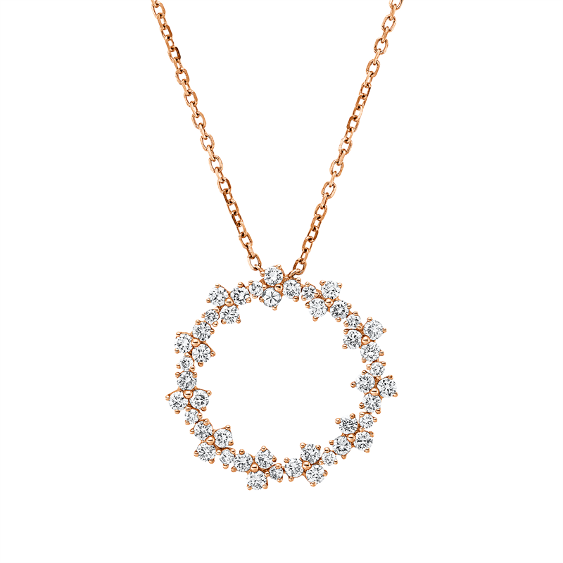 Modern Woman Collier Rotgold 18kt 1,13ct