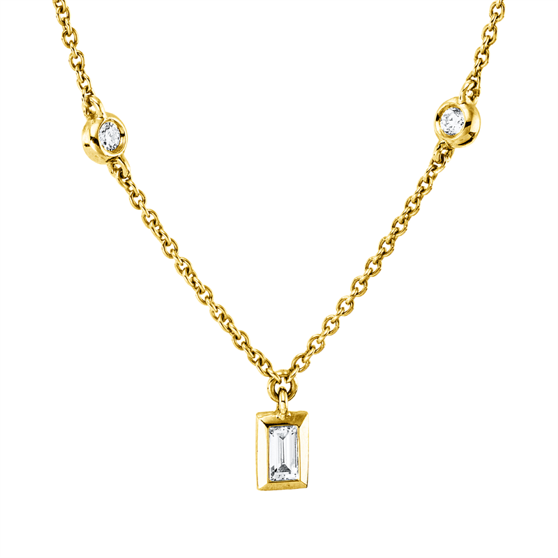 Baguette Collier Gelbgold 18kt 0,53ct