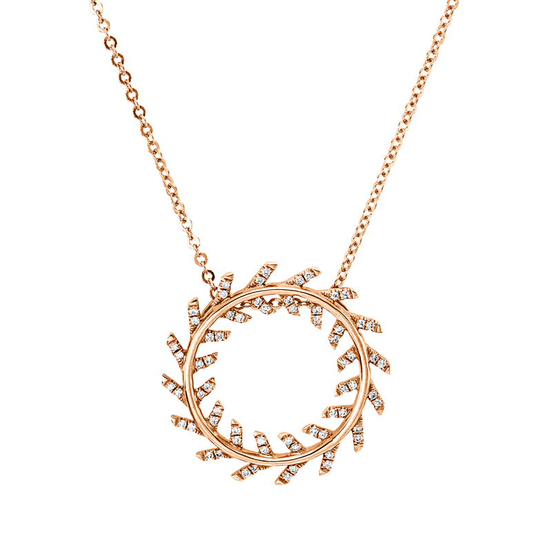 Modern Woman Collier Rotgold 18kt 0,16ct