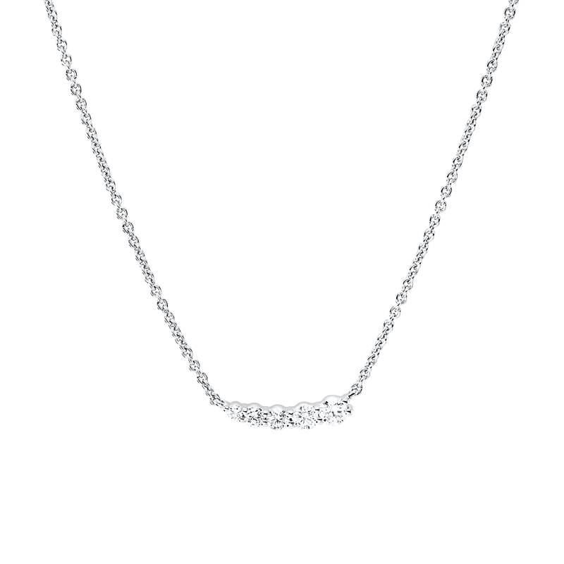 Modern Woman Collier Weißgold 14kt 0,29ct