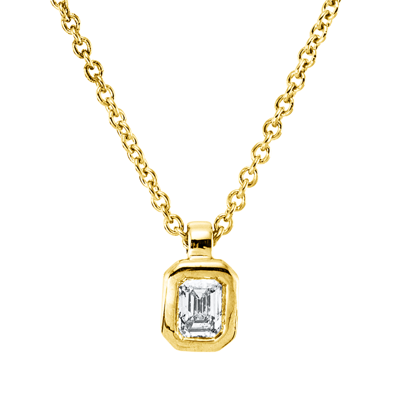 Baguette Collier Gelbgold 18kt 0,09ct