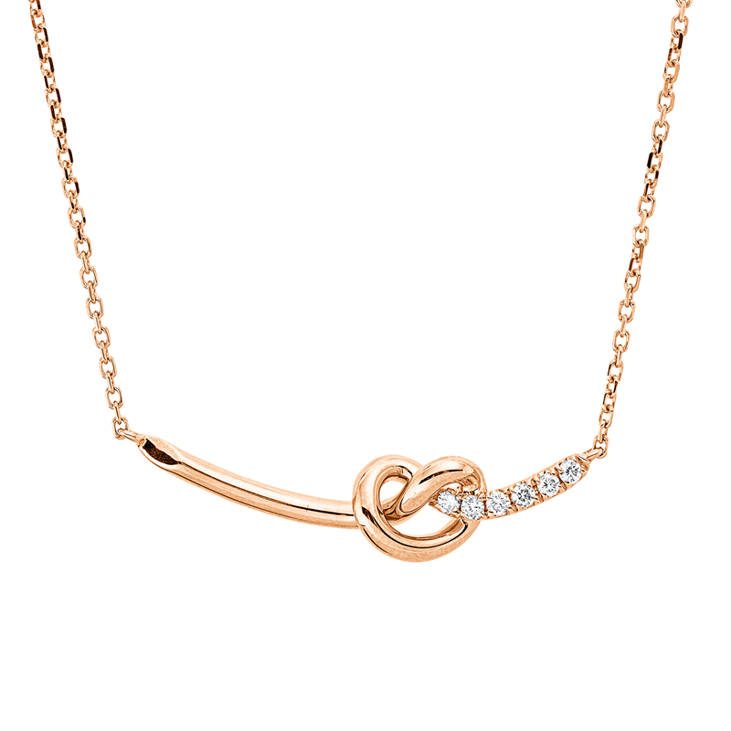 Modern Woman Collier Rotgold 18kt 0,07ct