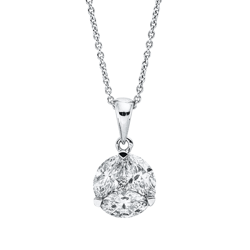 Illusion Classic Collier Weißgold 18kt 0,73ct