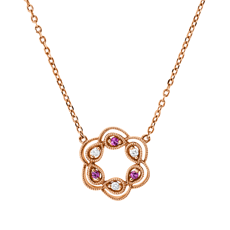 Farbstein Classic Collier Rotgold 18kt 0,03ct
