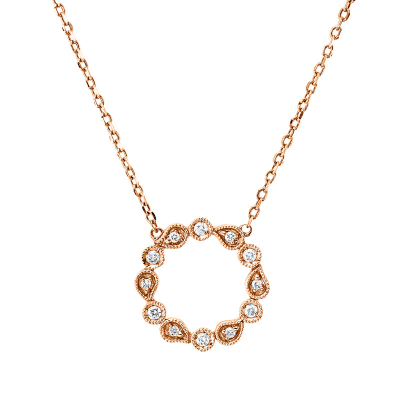Modern Woman Collier Rotgold 18kt 0,09ct