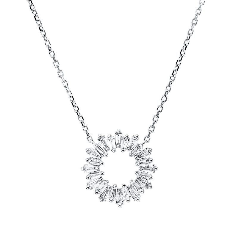 Baguette Collier Weißgold 18kt 0,65ct