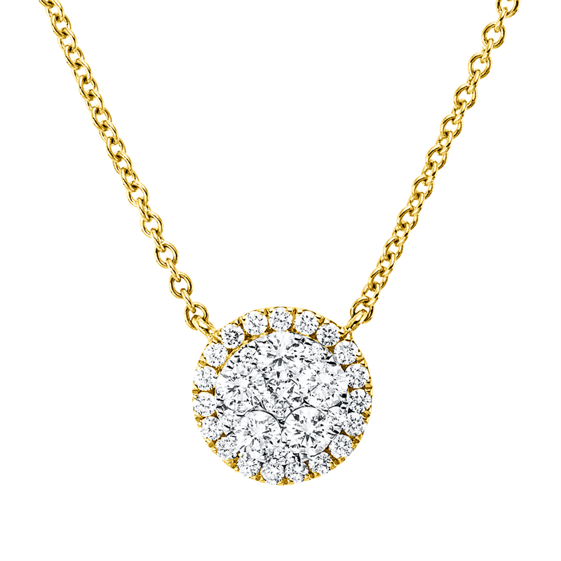 Illusion Classic Collier Gelbgold / Weißgold 18kt 0,45ct