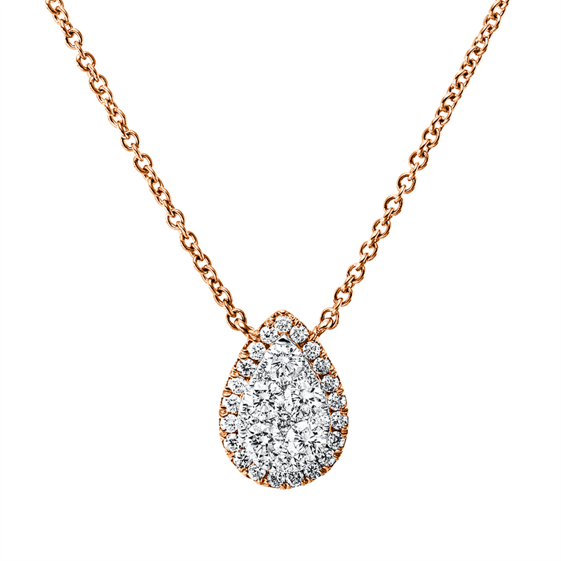 Illusion Classic Collier Rotgold / Weißgold 18kt 0,46ct